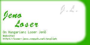 jeno loser business card